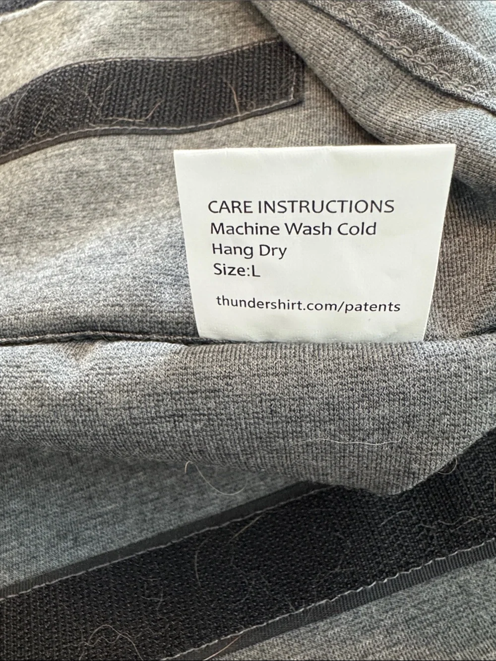 ThunderShirt Charcoal Gray Dog Shirt used for anxiety from any cause. Large